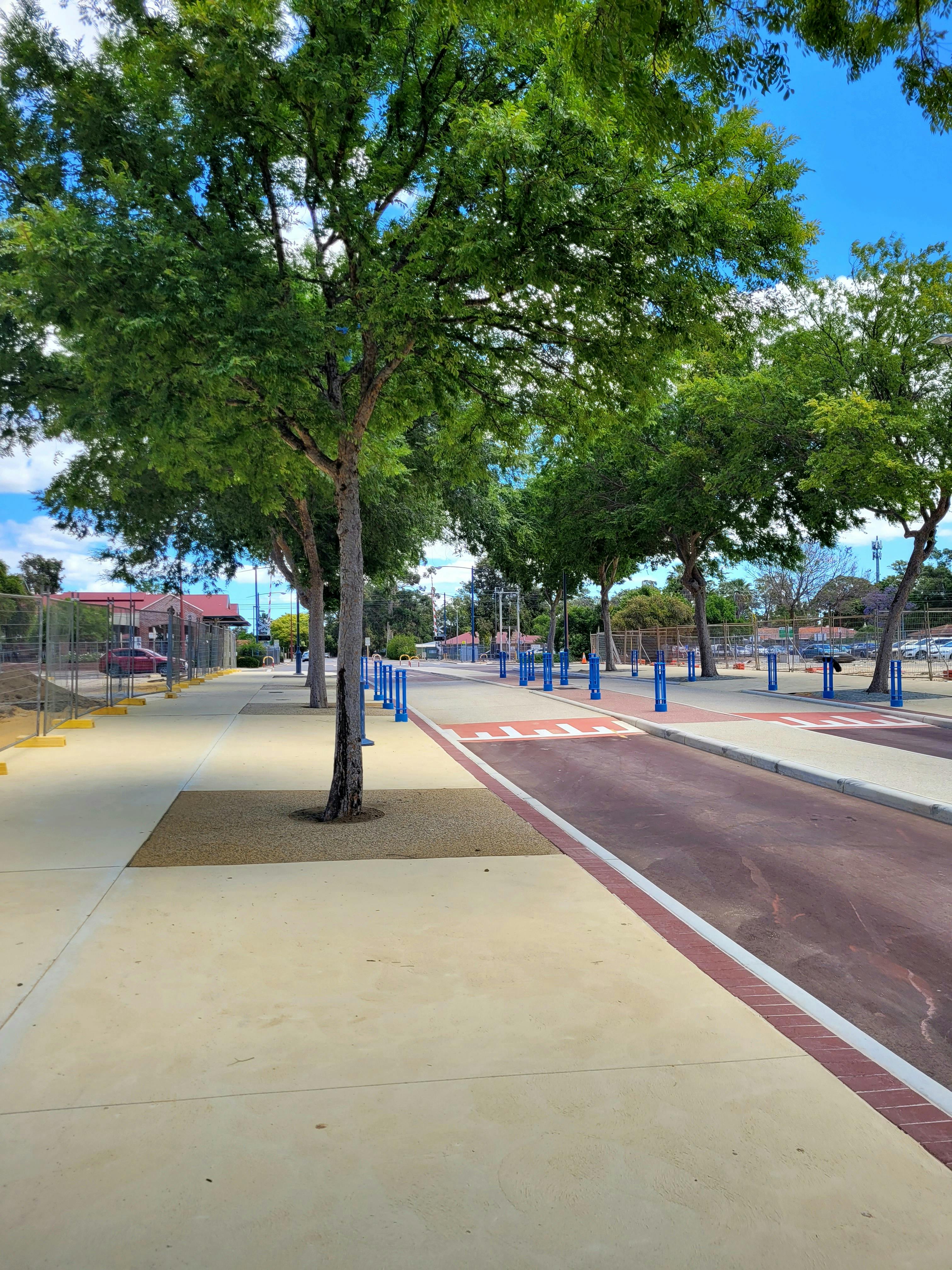 Main Street upgrades - additional work included new footpaths and flowstone around trees