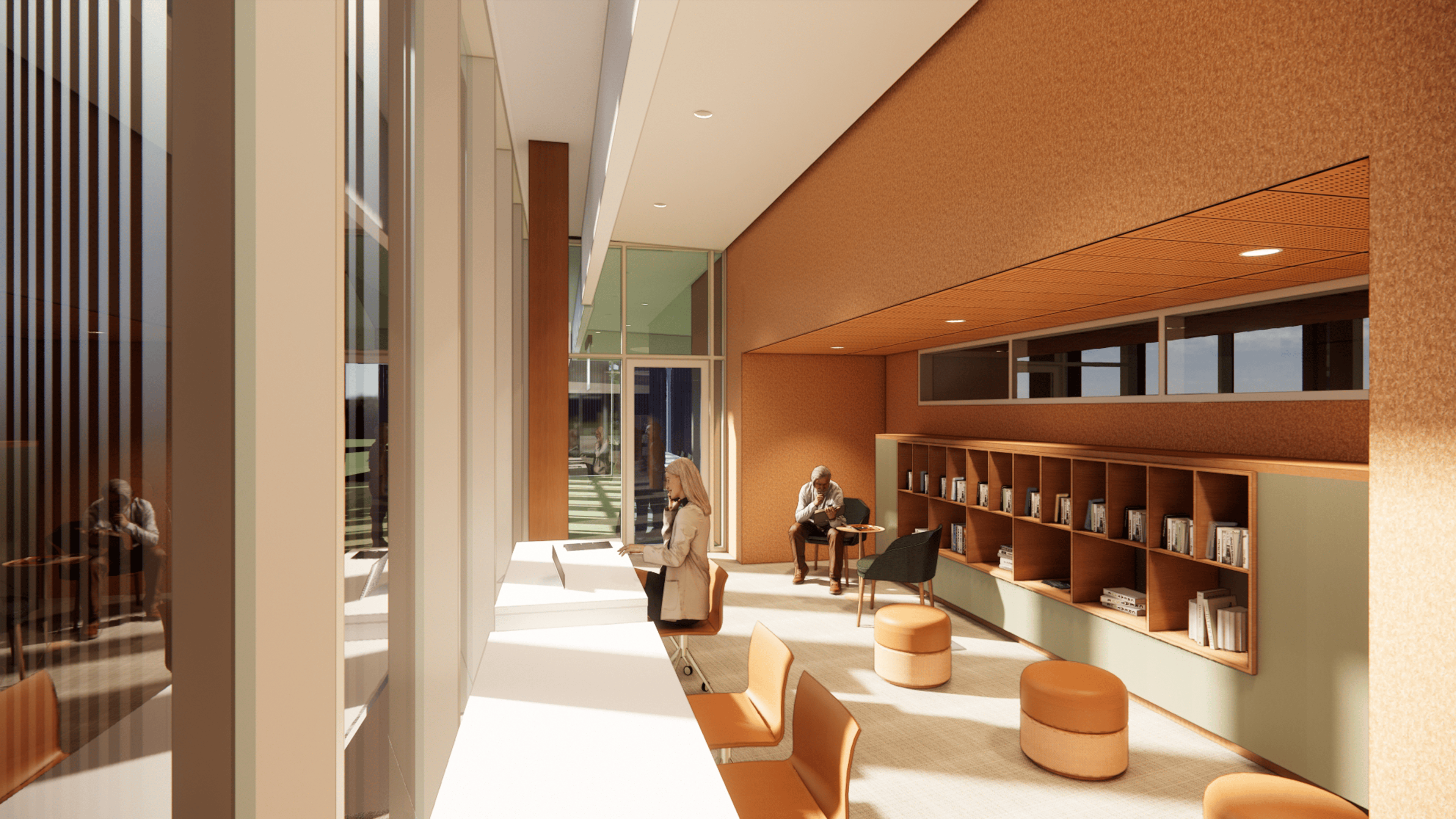 Reading and media lounge
