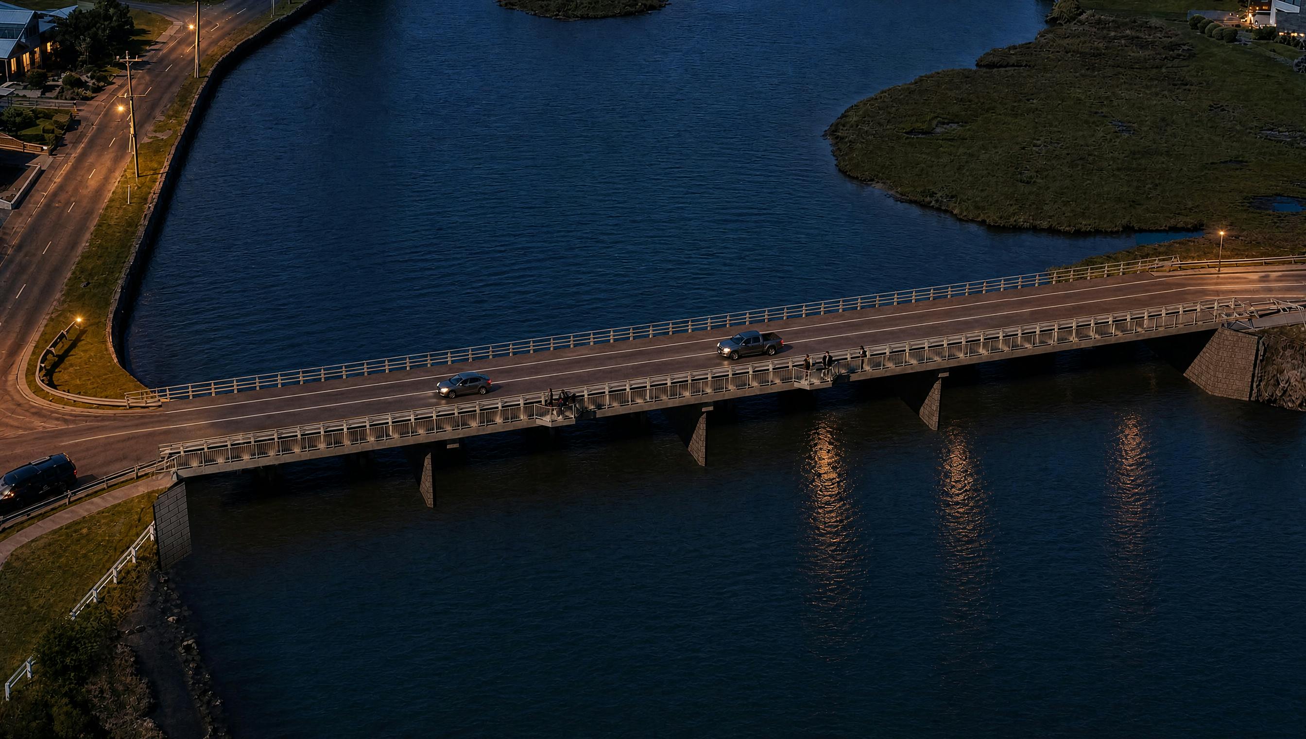 Overhead shot - night view 