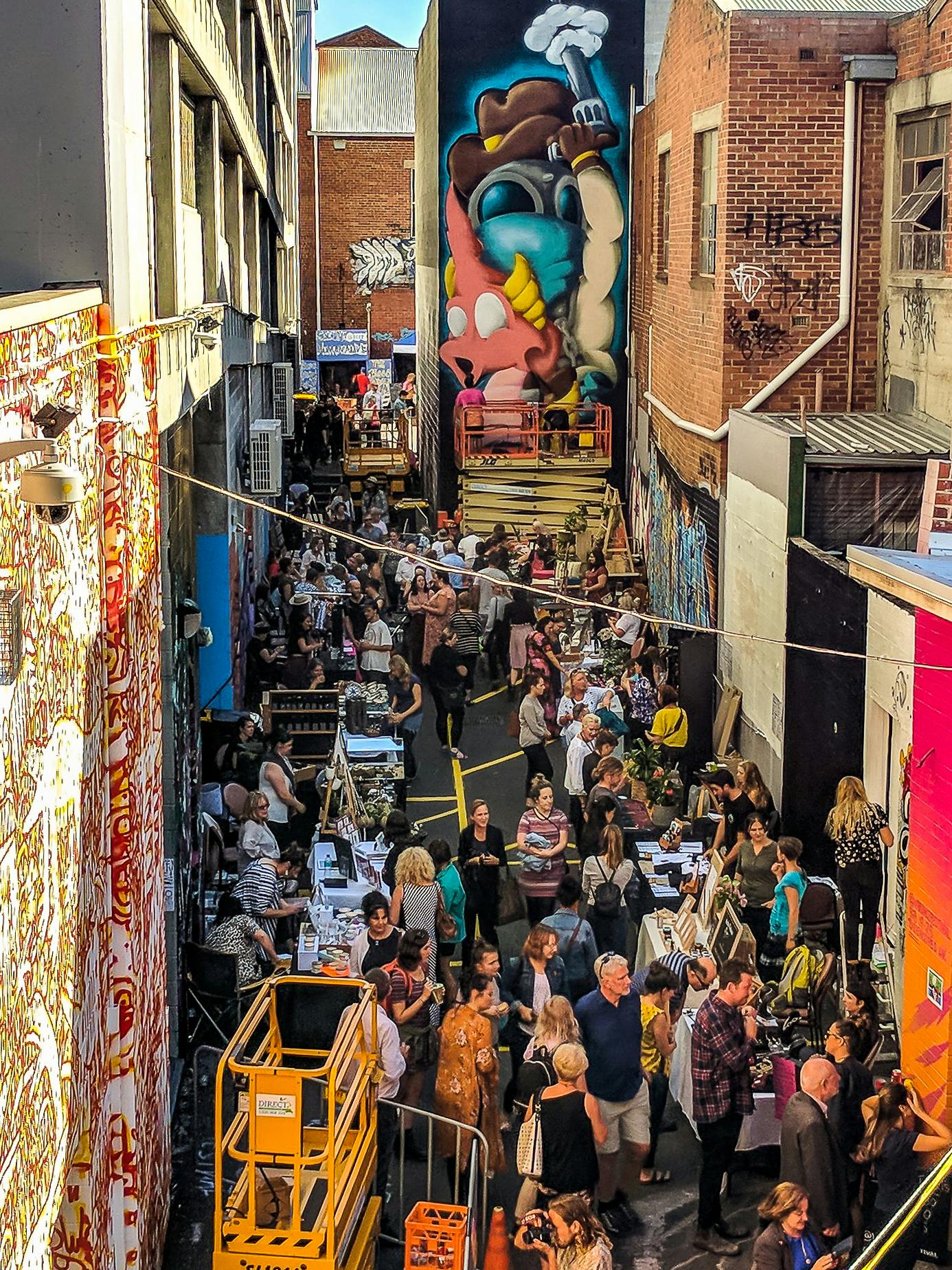 Street festival alleyway