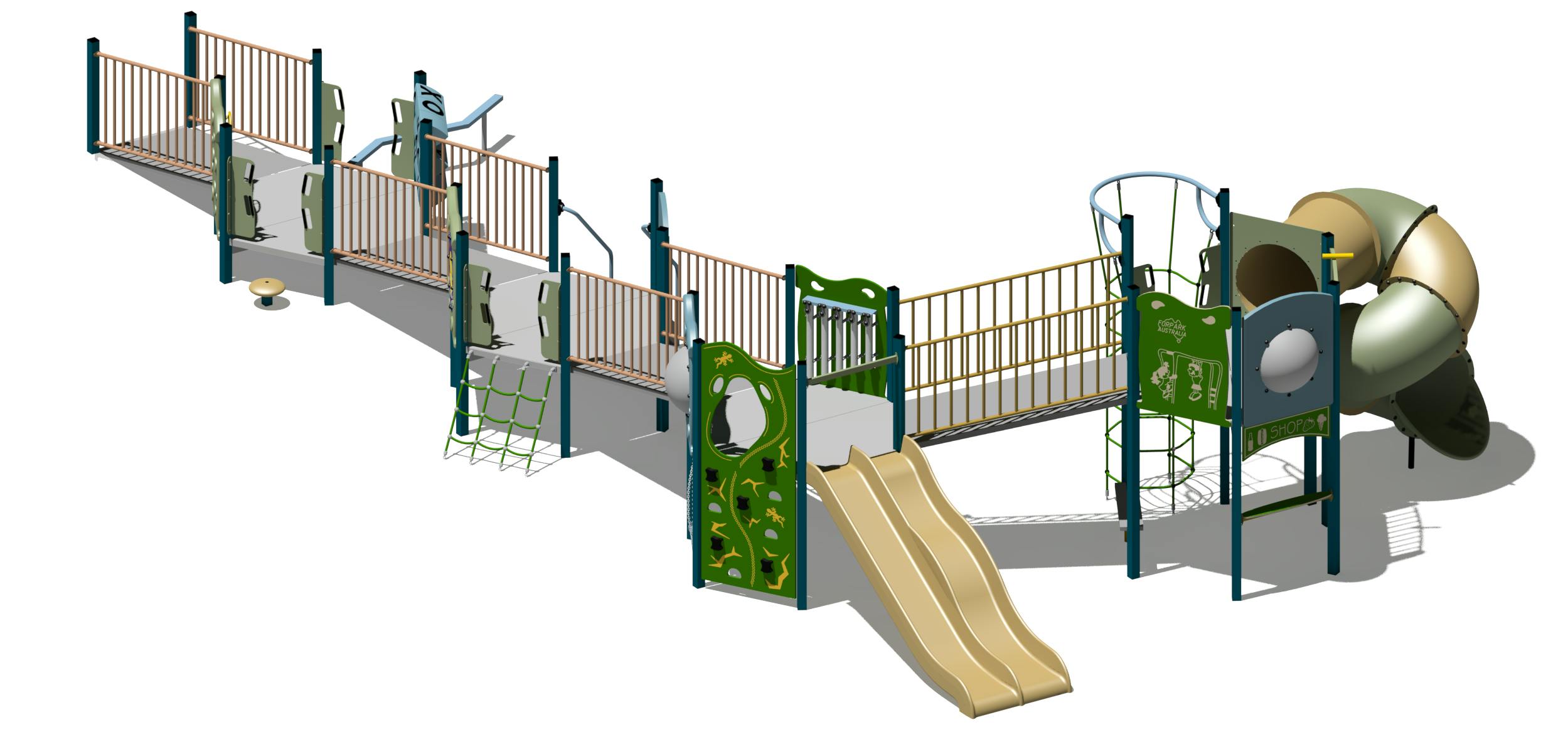 South-east view of play structure final design