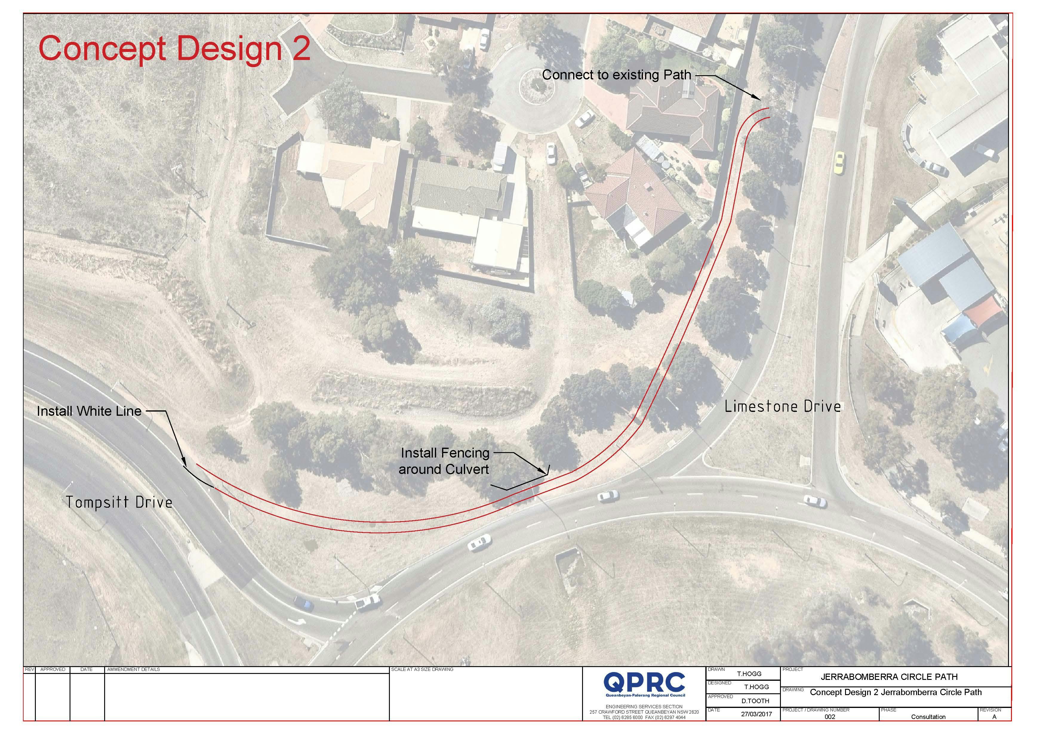 Jerrabomberra Circle bike path concept plan 2