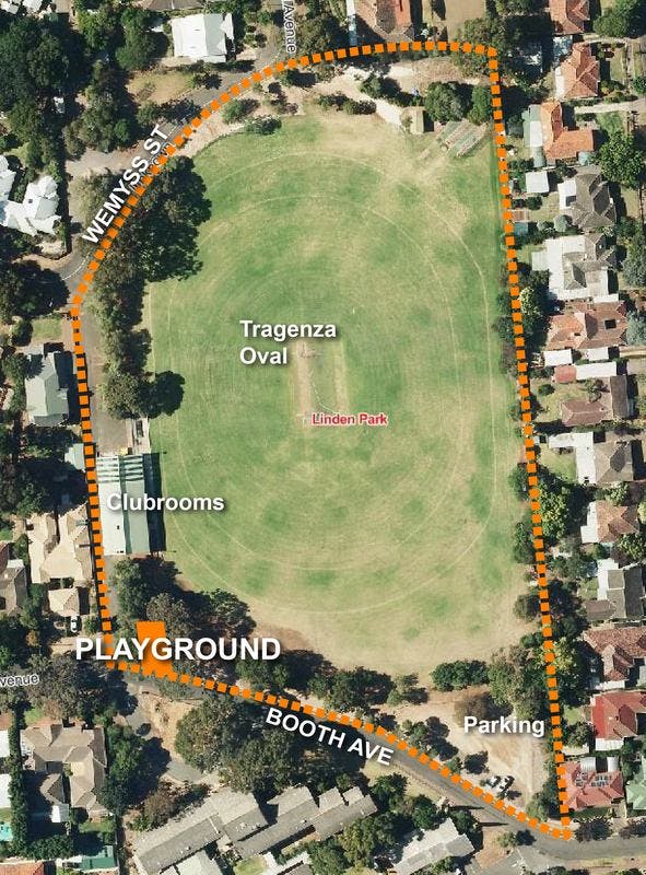 Tregenza Oval Playground Location Map