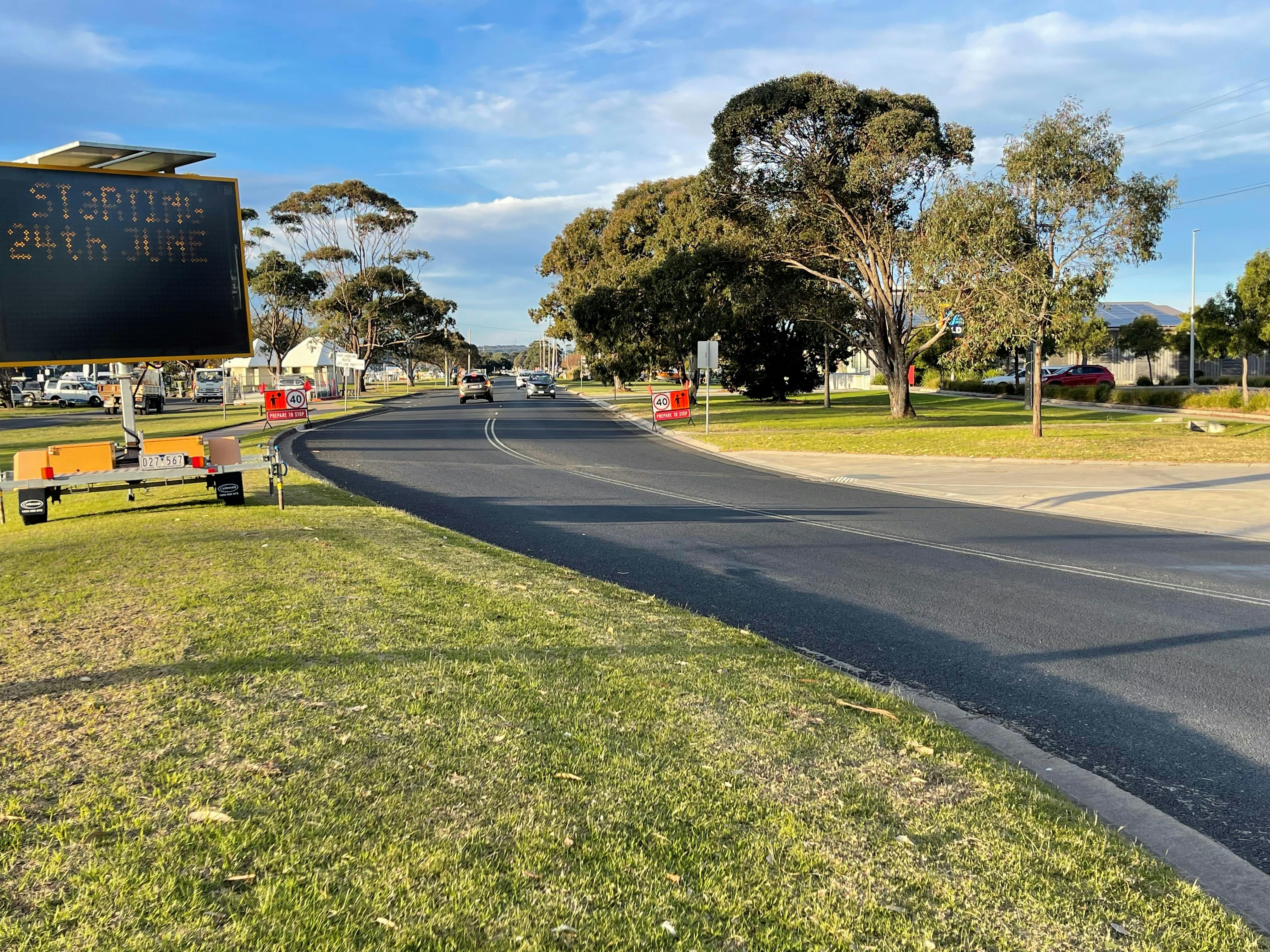 Marine Parade works commenced - 24 June 2024