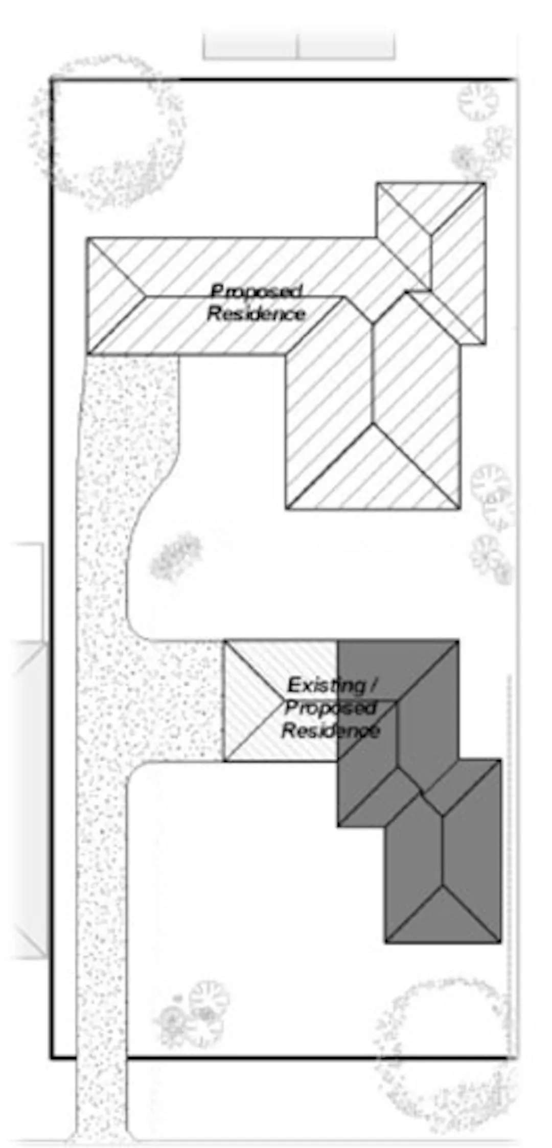 Sketch of proposed detached dual occupancy layout