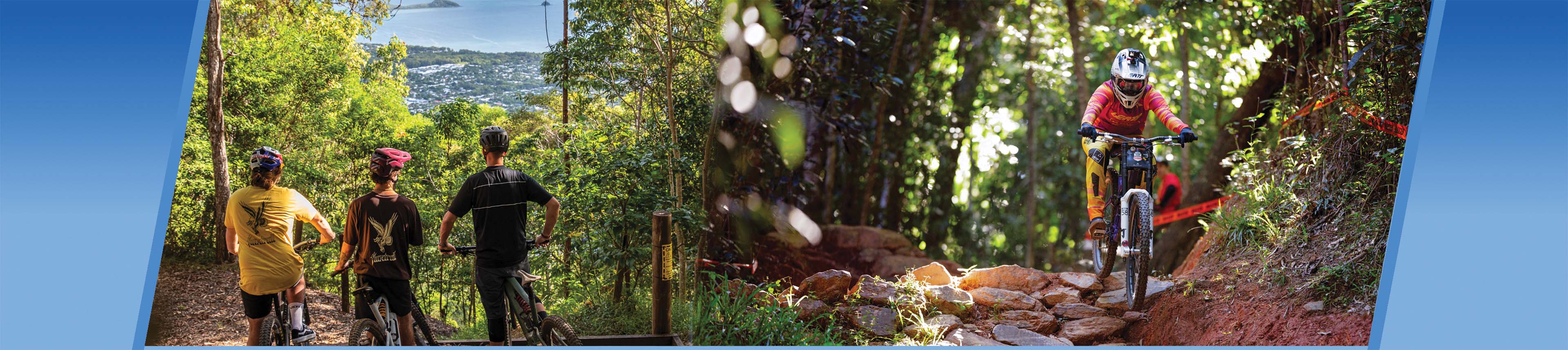 Mountain bike riders in Smithfield Conservation Park