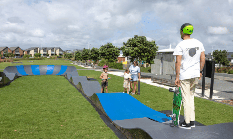 Relocatable pump track