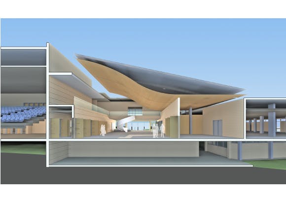Masterplan proposal: view section Galleria