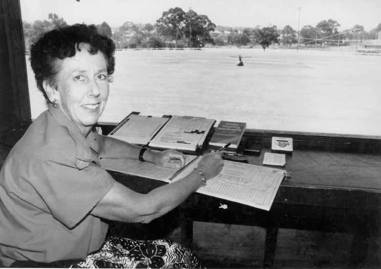 1971-1991 Joan Tolhurst scorer at Brelsford Park