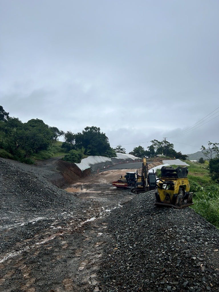 Black Mountain Road - rain during January 2024