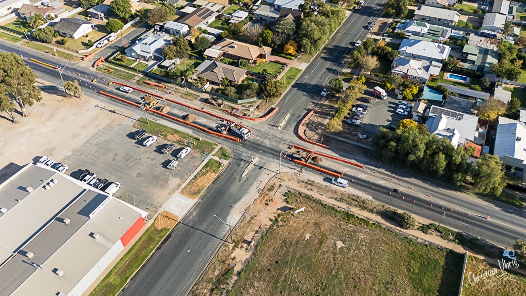 Harvey Norman & Mitre 10 access from Harfleur