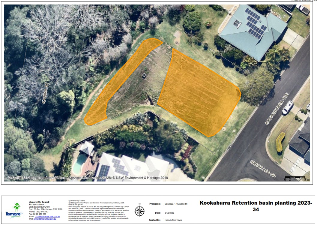 Site 2: Kookaburra Terrace retention basin