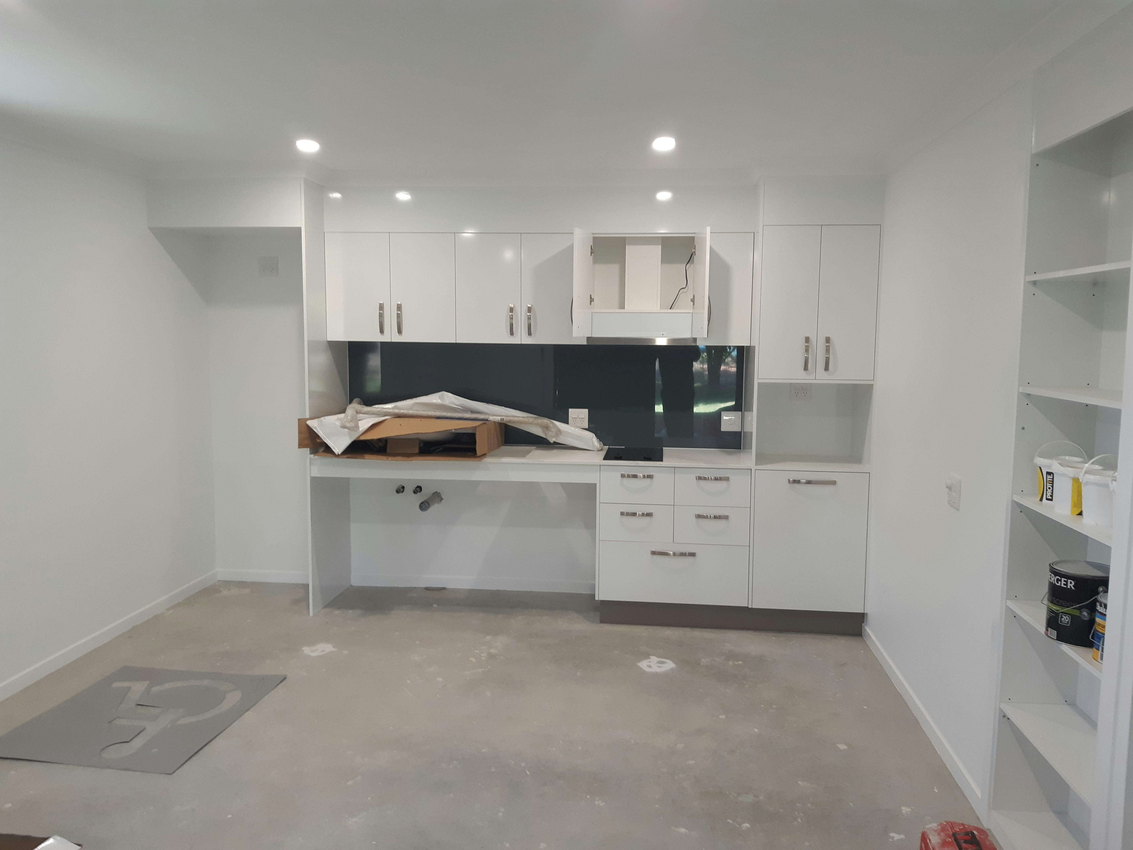 Family accessible cabin kitchen taking shape 14 April 2021