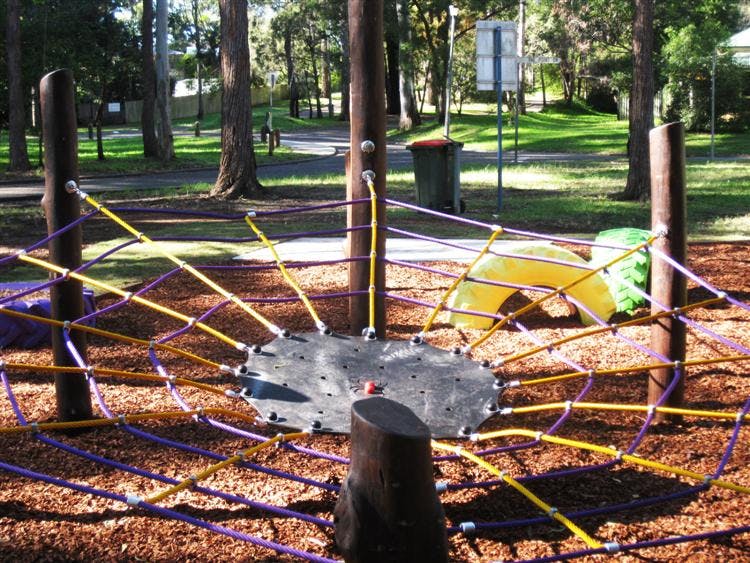 New spider net at the play ground
