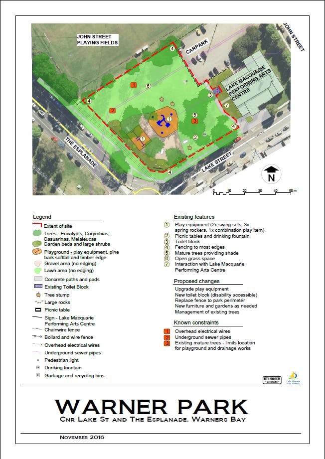 Map Of Existing Park Features