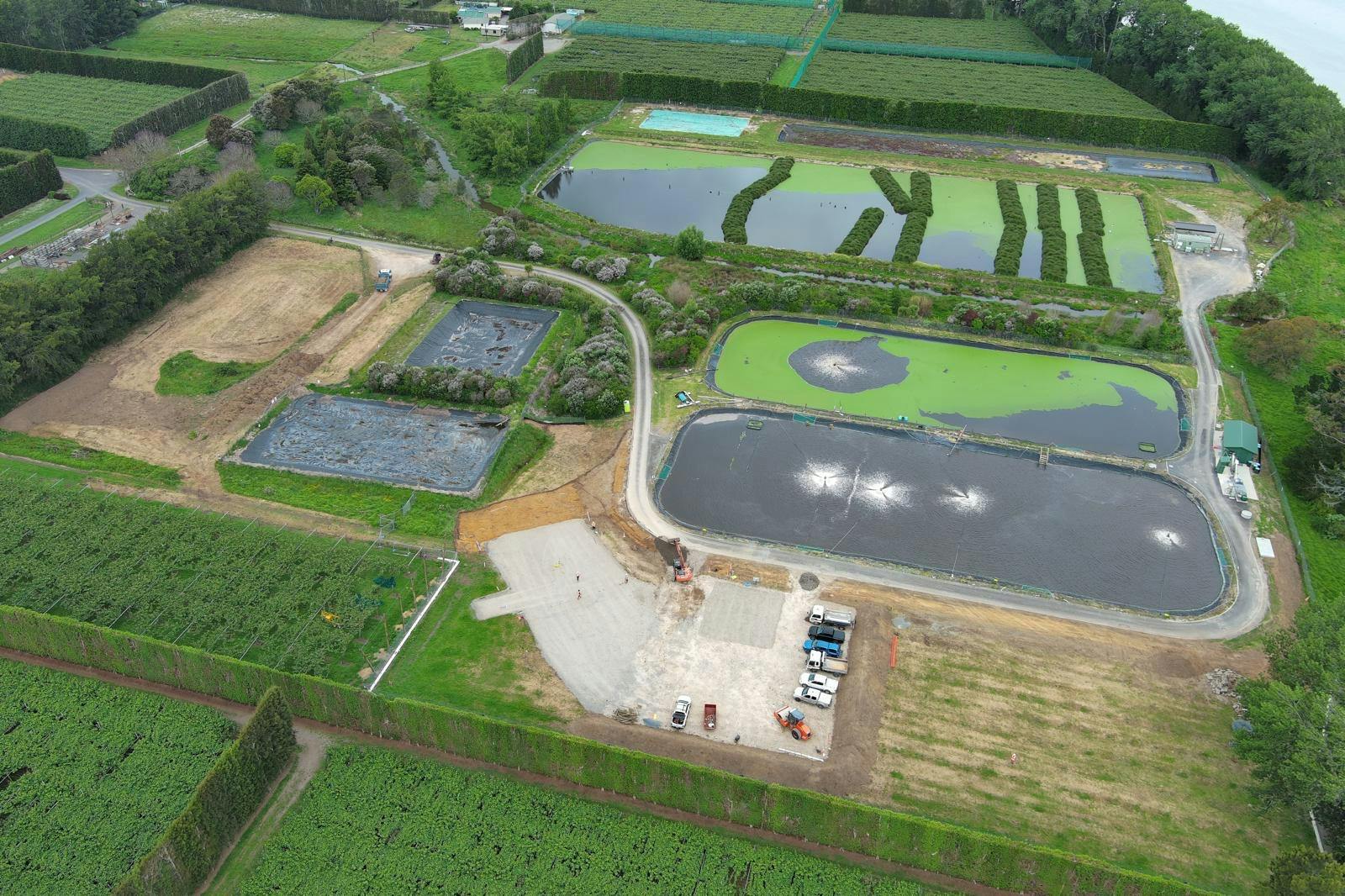 Katikati Wastewater treatment plant aerial