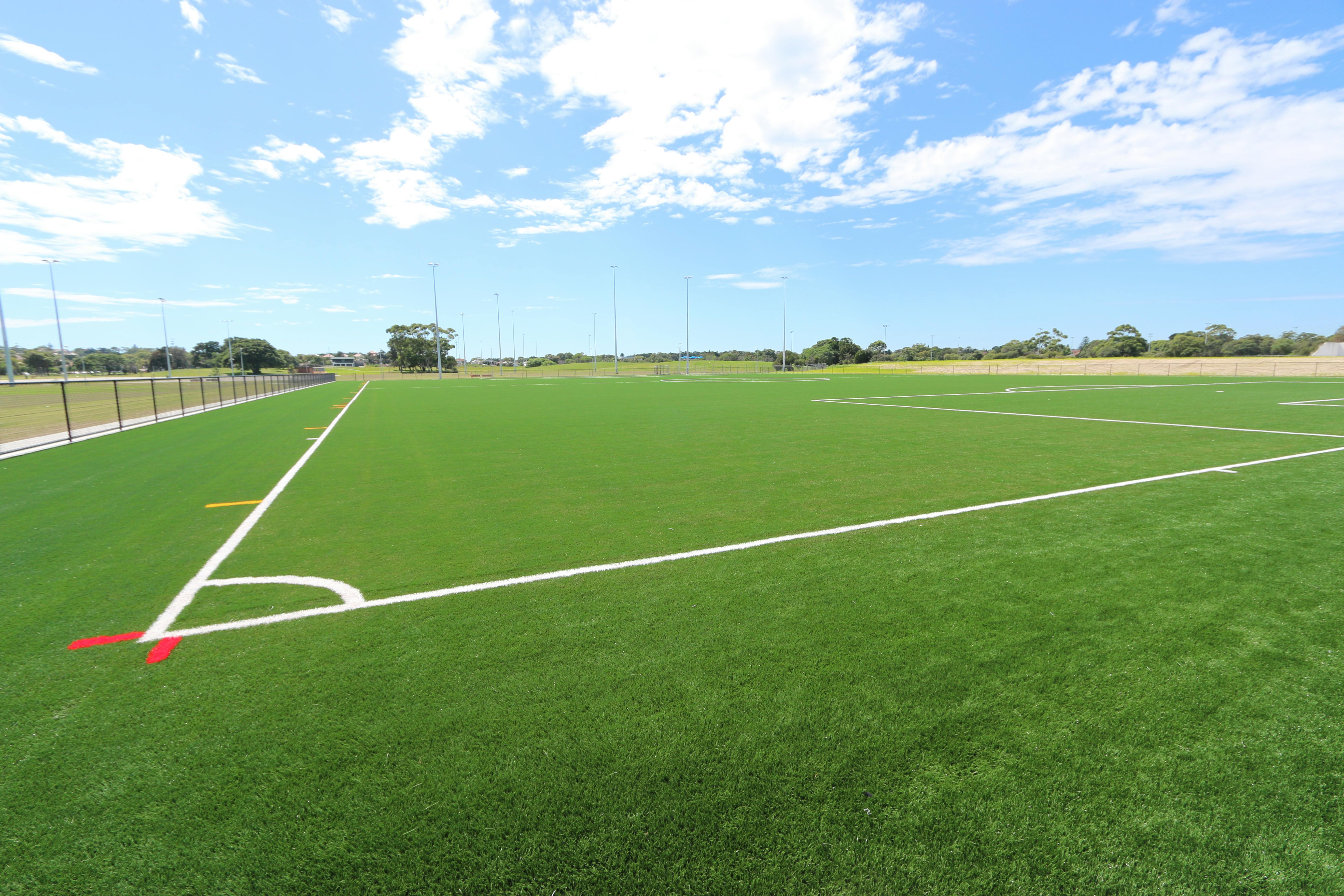 New synthetic playing fields at Latham Park, South Coogee