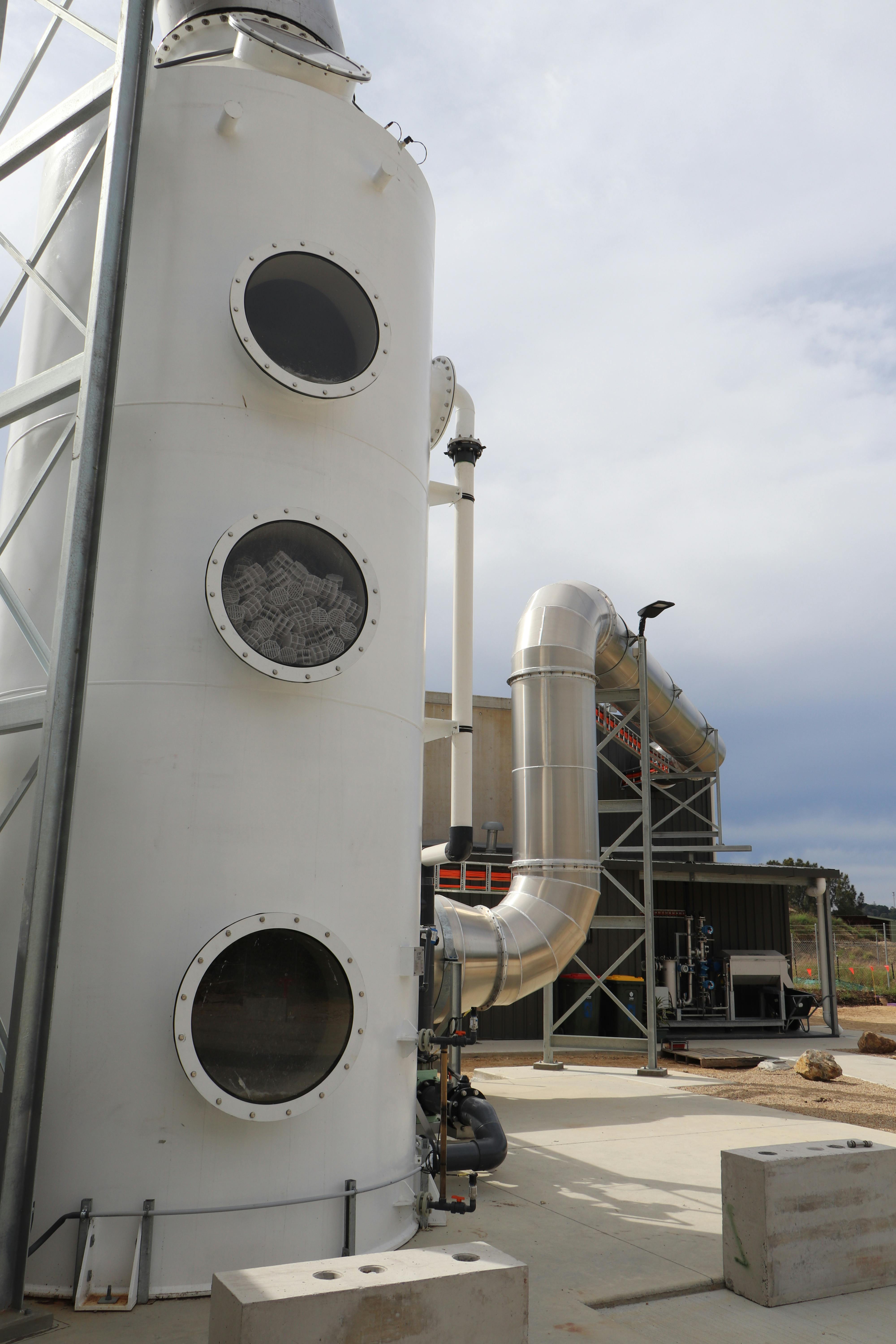 The biofilter humidifier connected to the main organic waste conversion tunnels.JPG