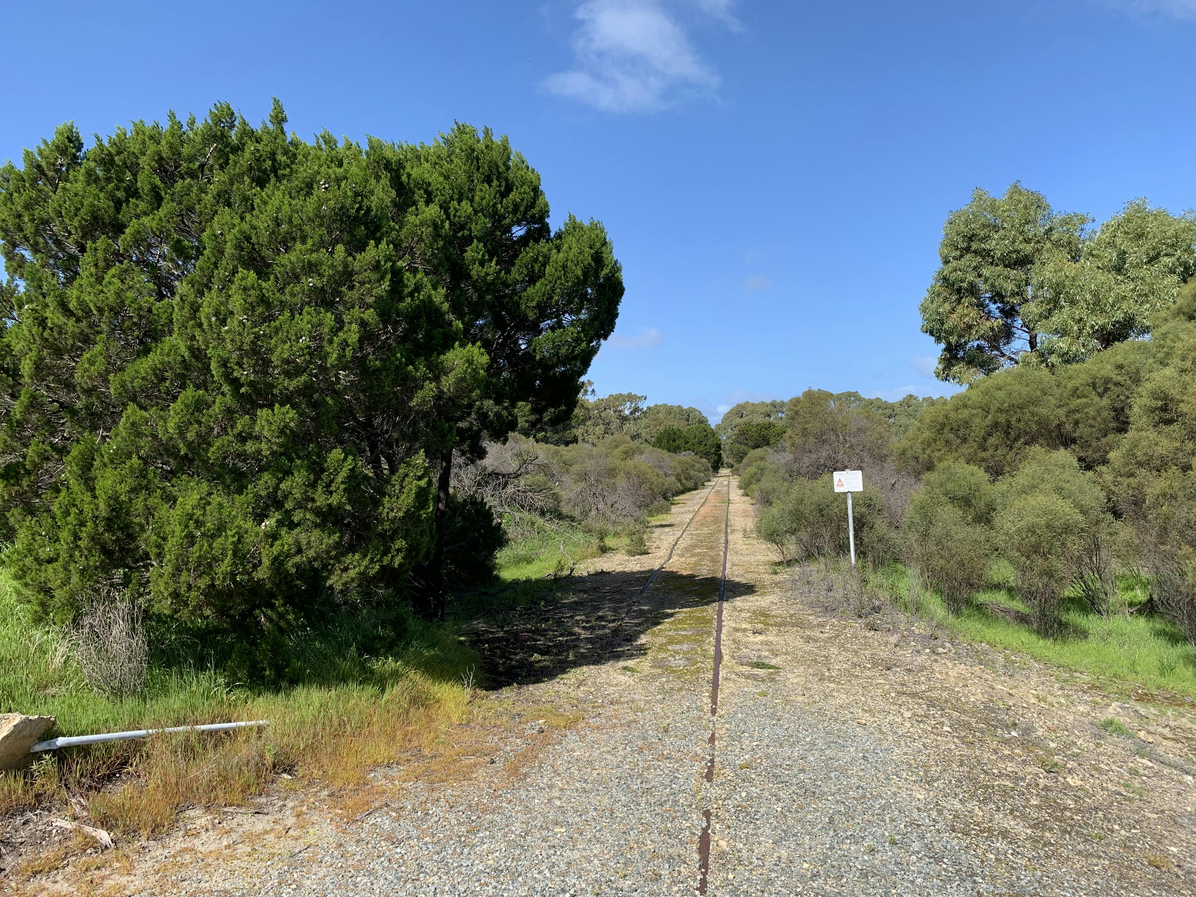 Railway line within enclosed area.jpg