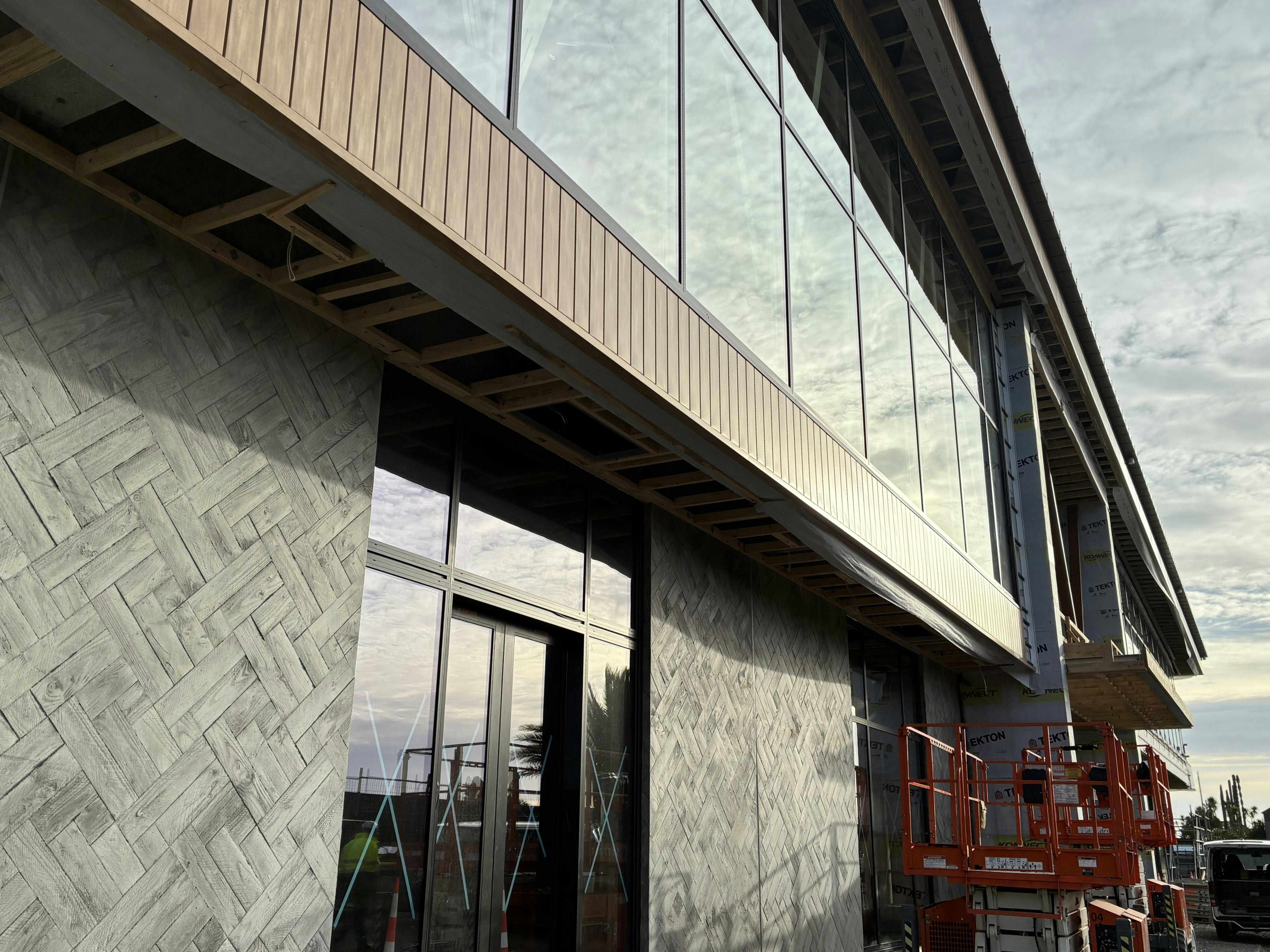 Textured  finish on concrete. Ground floor 6th August 2025