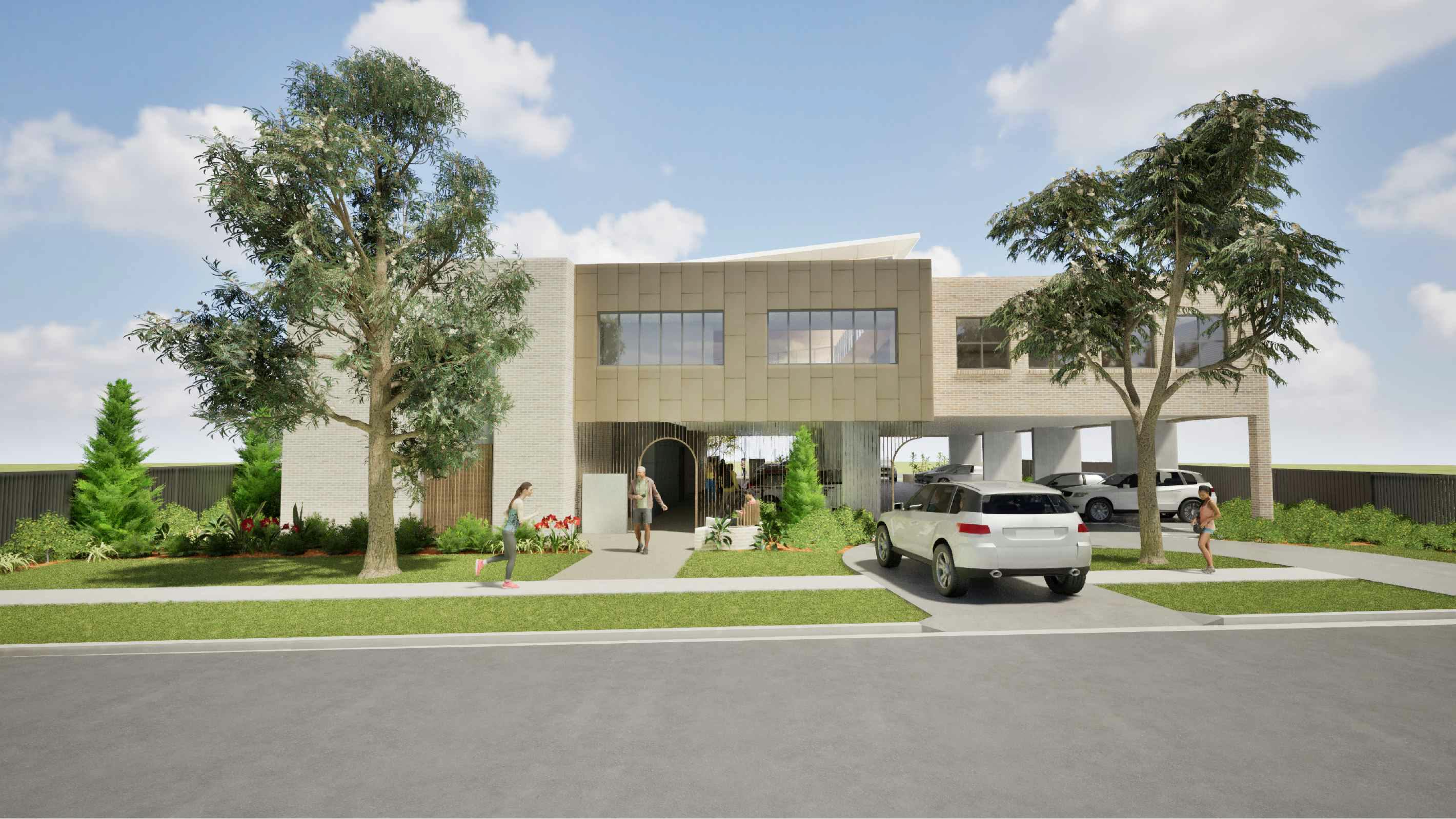 Perspective drawing from Breamore Street.