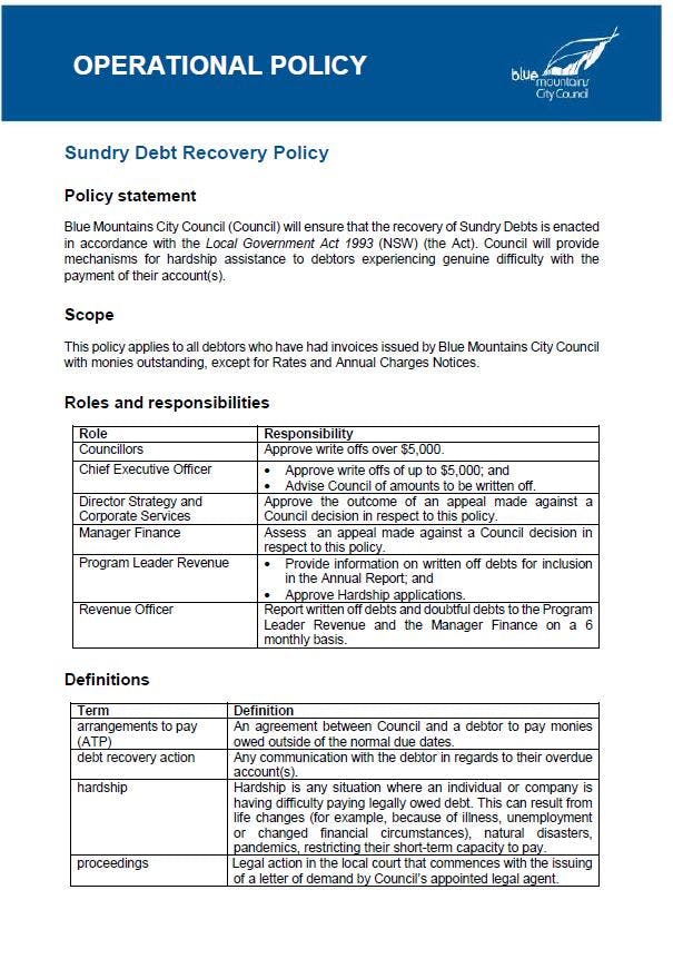 sundry debt recovery policy.JPG