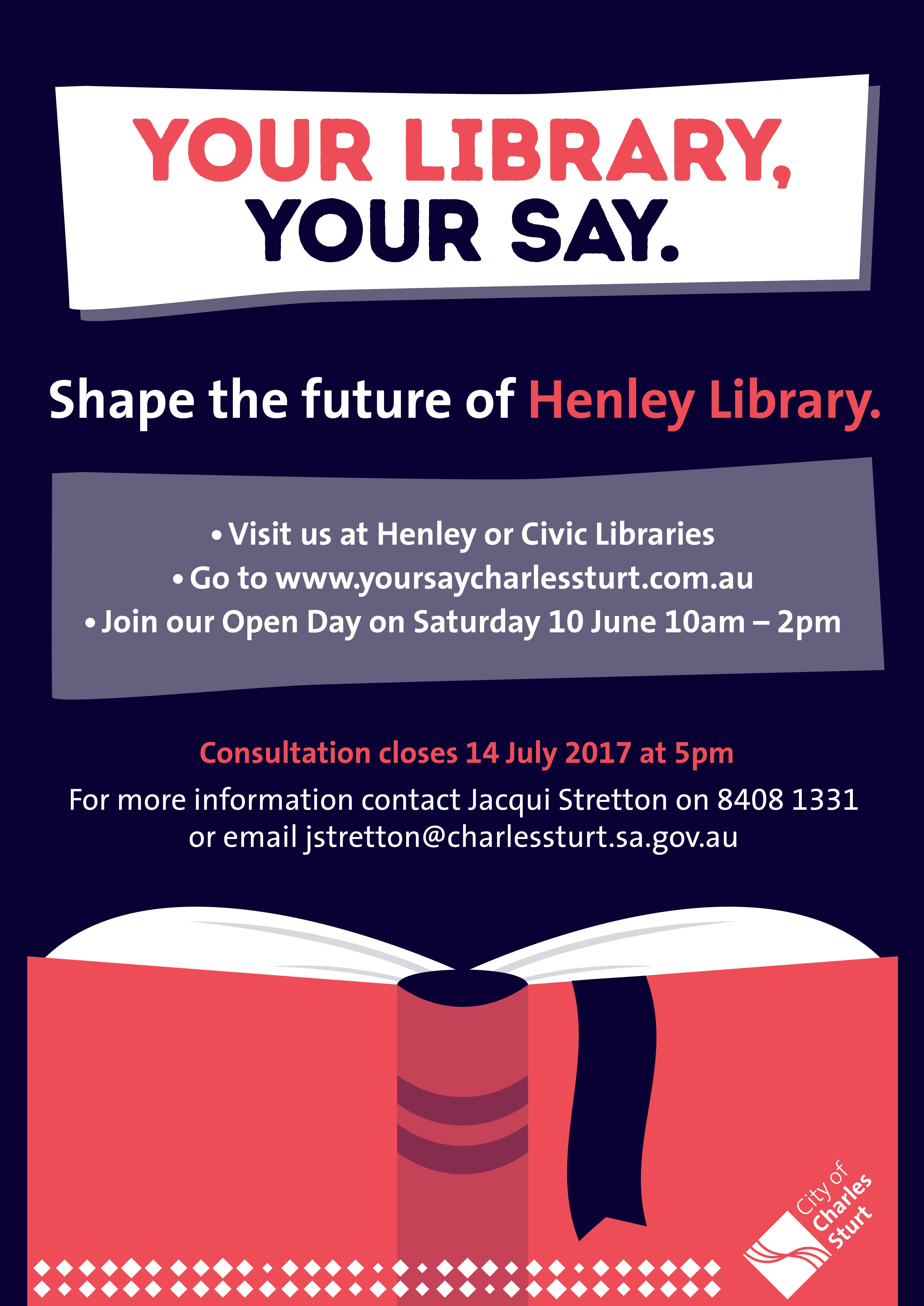 Shape the Future of Henley Library | Your Say Charles Sturt