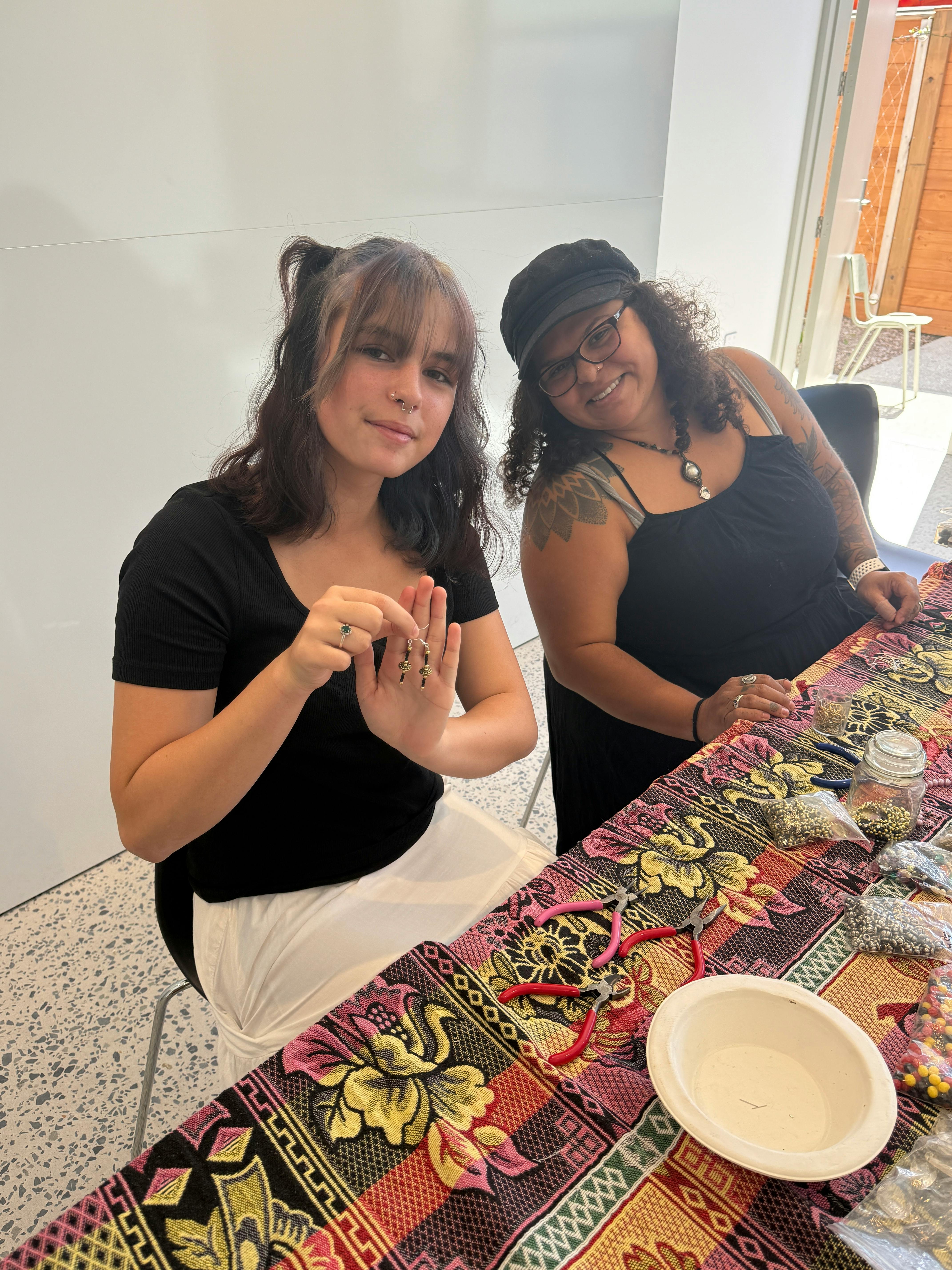 Art Craft Day - Amber Morris facilitating Jewellery Making Workshop.jpg
