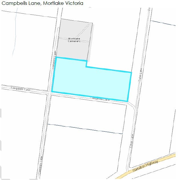 Lot 1 Campbells Lane, Mortlake location map