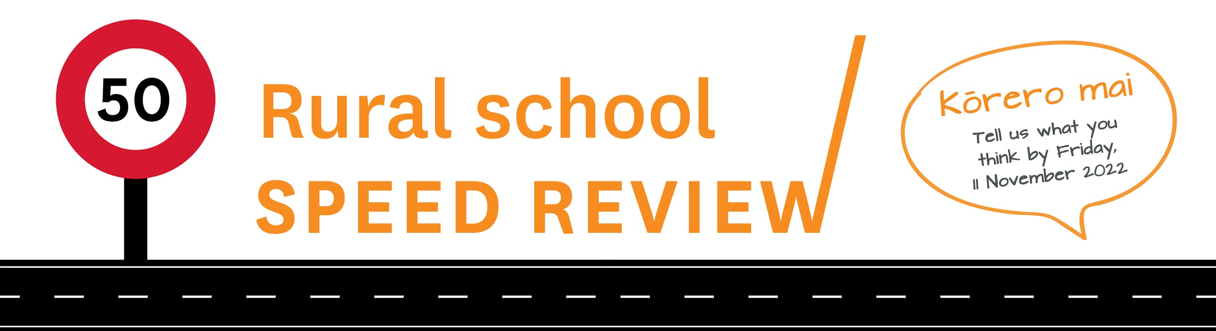 Rural School Speed Review Banner
