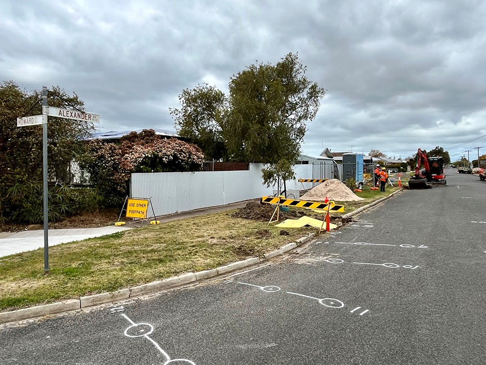 Alexander Avenue reconstruction road works