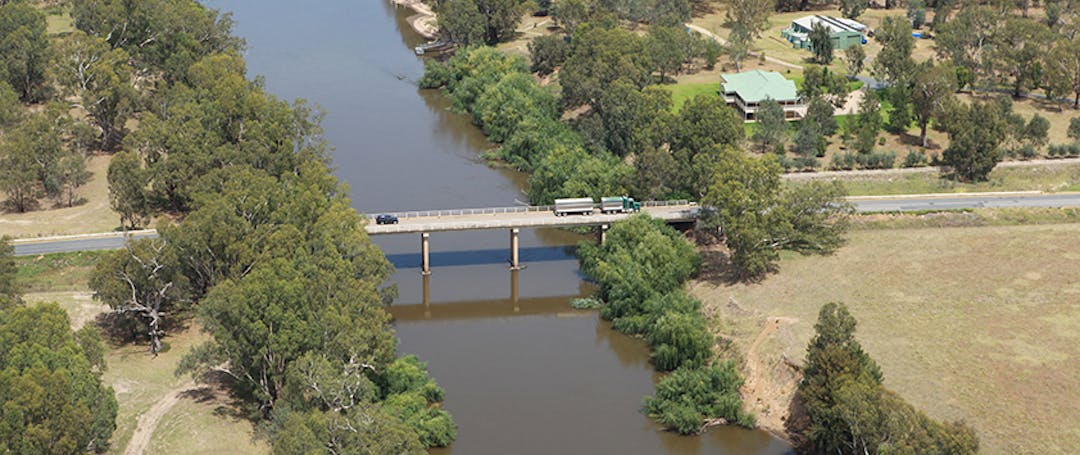 Eunony Bridge aerial shot