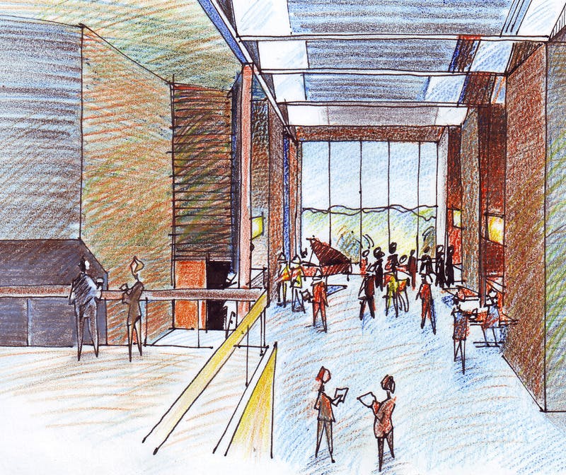 Option B - Artists Impression of theatre foyer