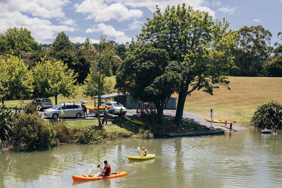 People kayaking at Riverhead