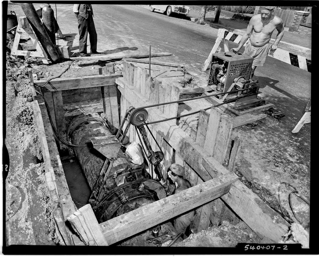 How we used to install water pipes in the past