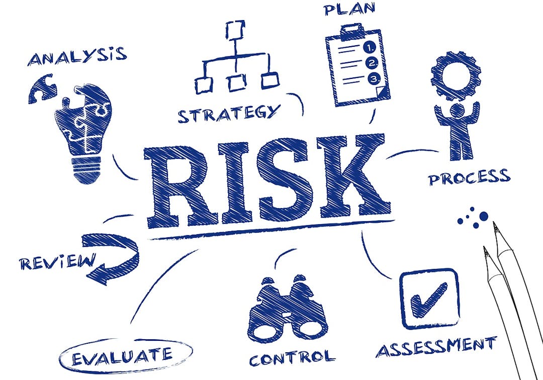 Stock image of the components of risk management
