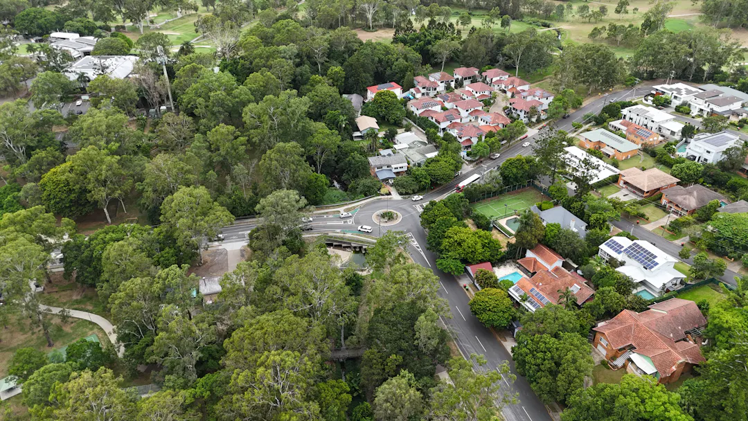 Birds-eye view of the project area 