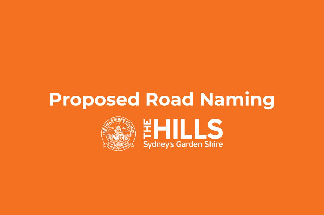 Title - Proposed Road Naming and The Hills Logo