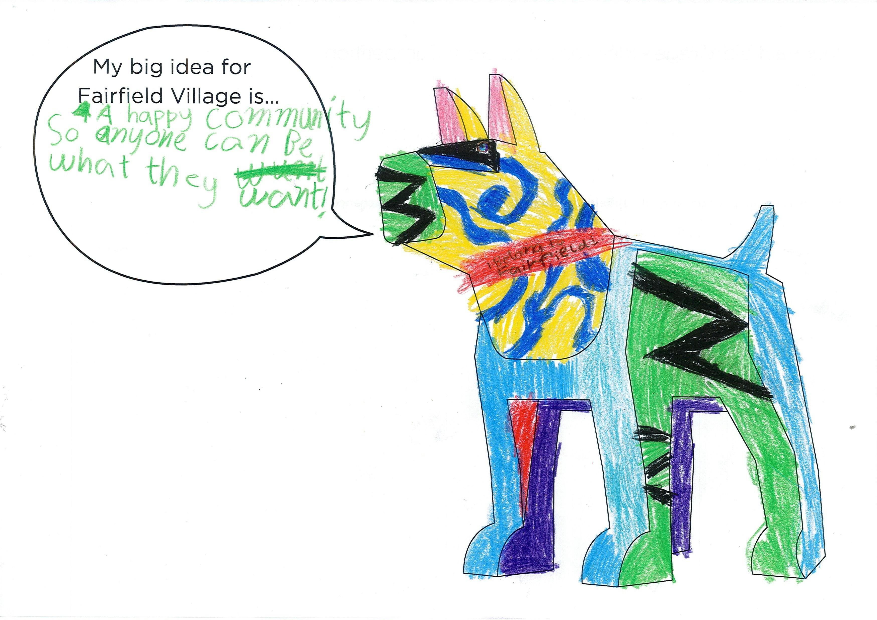 Winner in FIDO Ideas and Colouring Compeition, December 2016 - Amelia Age 9