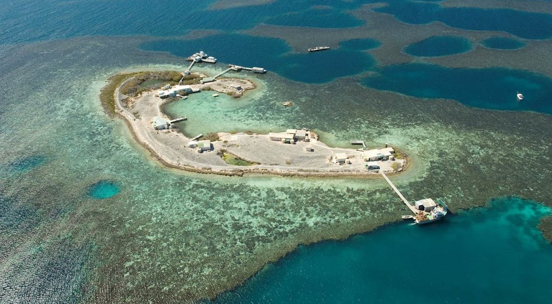 Aerial view Post Office Island