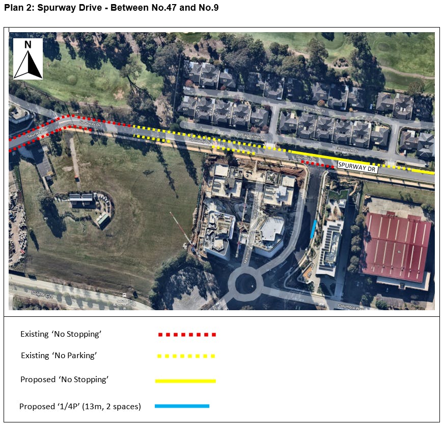 Plan 2 - Spurway Drive - Between No. 47 and No. 9.