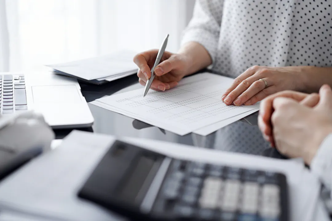 Paperwork and calculator