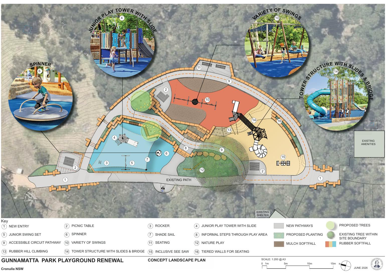 Gunnamatta Park Playground - Concept design plan 