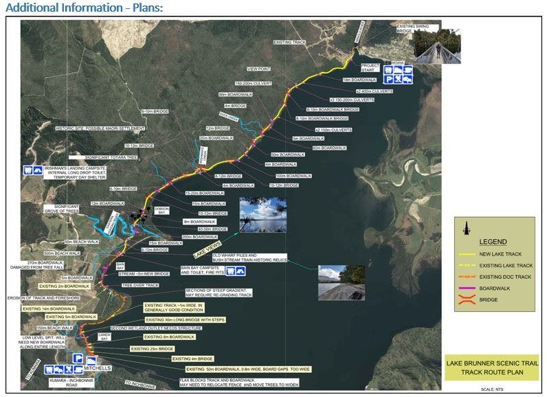 Lake Brunner Scenic Trail Track Route Plan