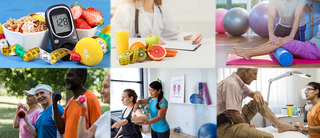 6 Healthy & Active images of varying ages