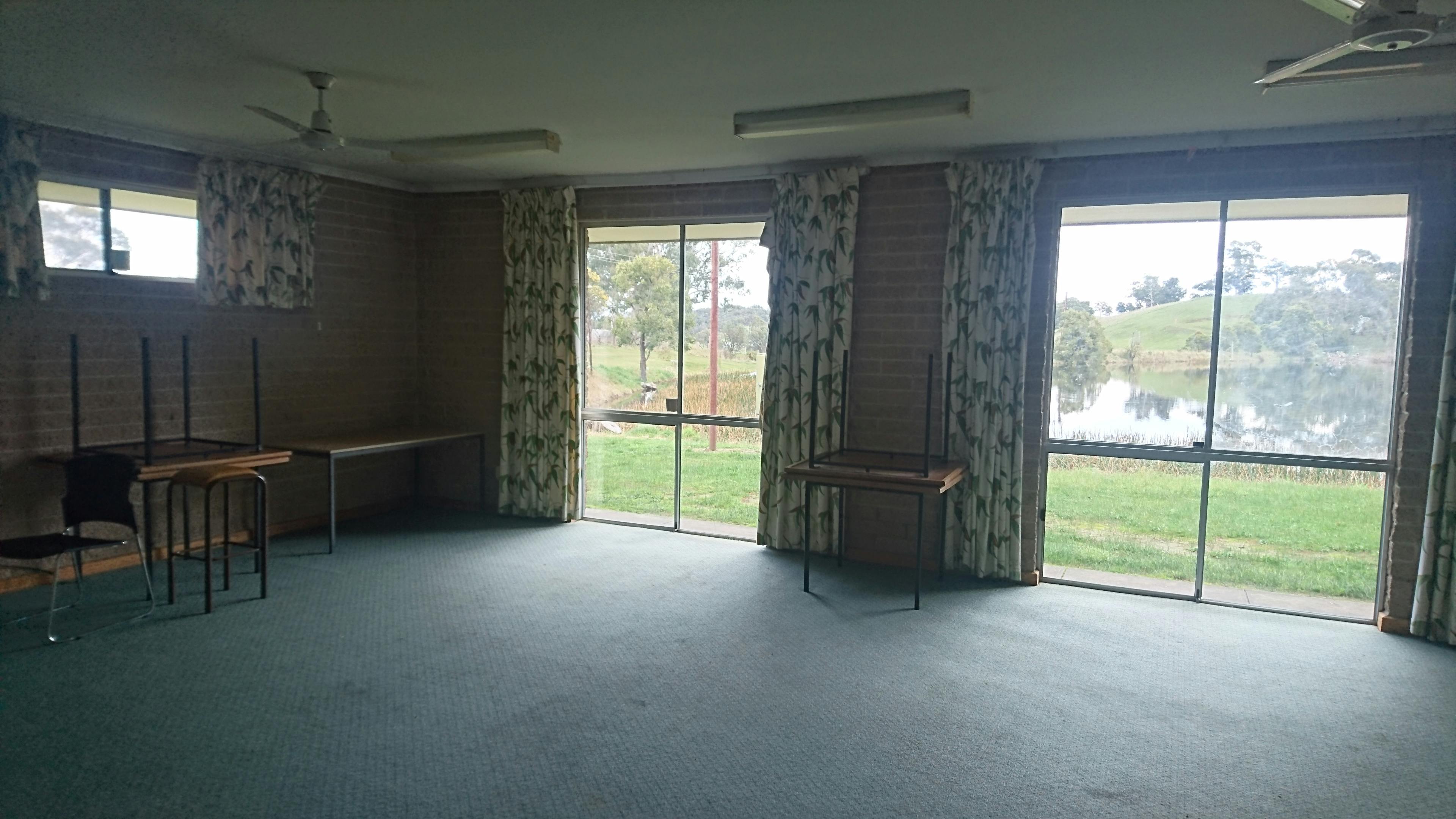 The community room looking out on the Southern Reservoir