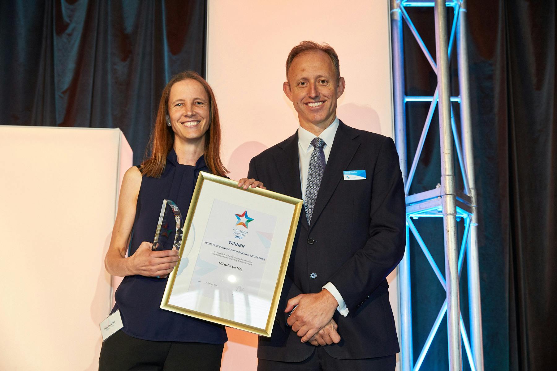 Winner, Secretary's Award for Individual Excellence - Michelle de Mol, Sydney Trains.