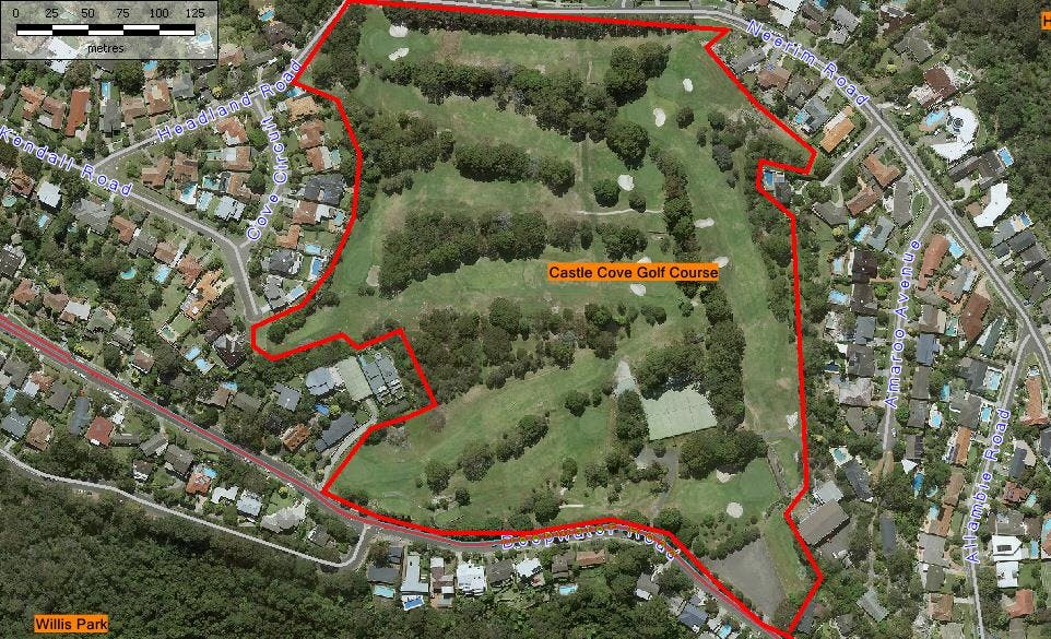 Castle Cove Golf Course   Aerial Map