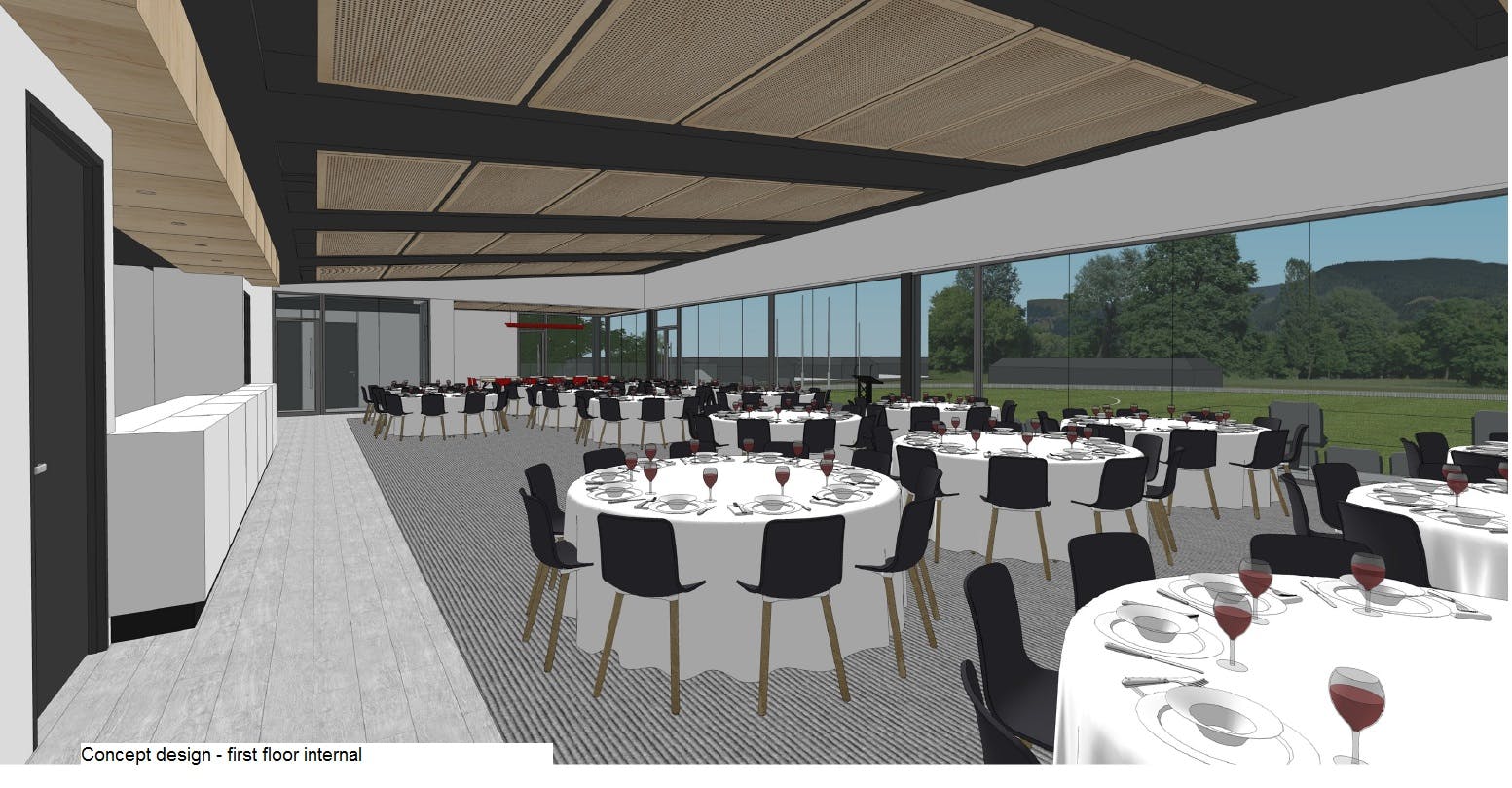 Concept Image of Goodwood Oval Grandstand first floor internal