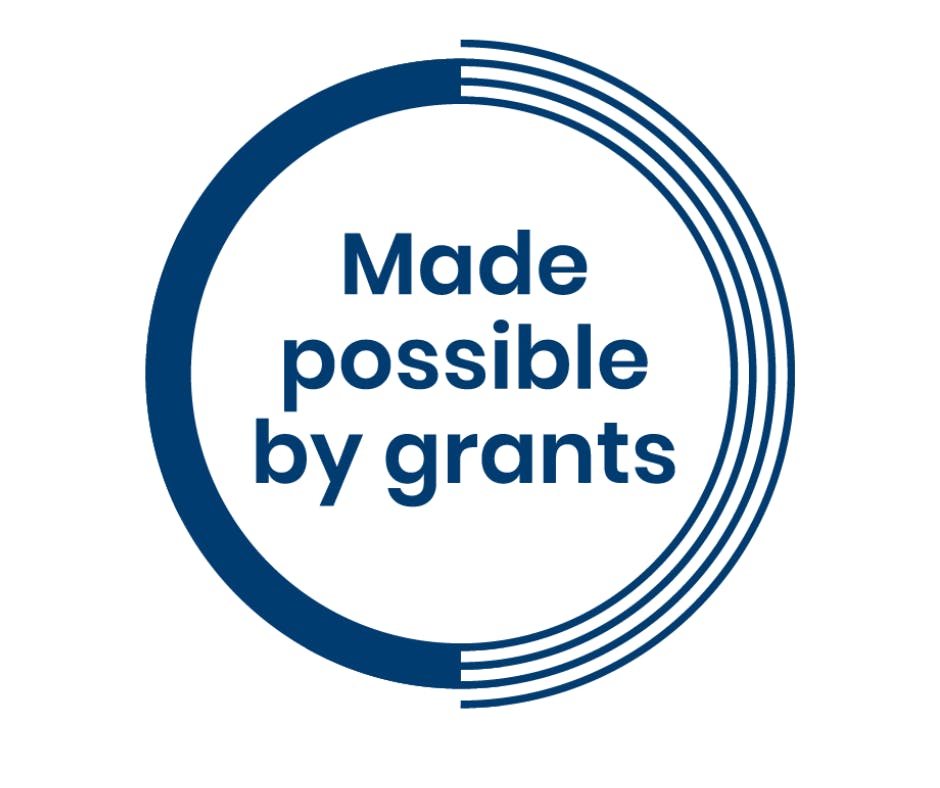 Made possible by grants stamp